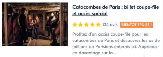 catacombes billet